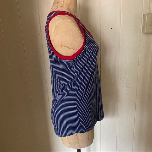 CHAMPION Women's sz M Navy Blue Tank Top Red Trim - Picture 4 of 7